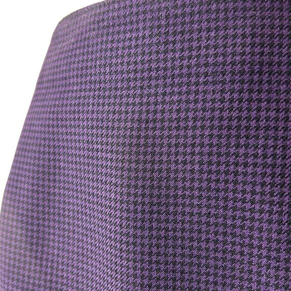 Daily Habit Vintage Purple and Black Houndstooth Print Pencil Skirt - Picture 3 of 6